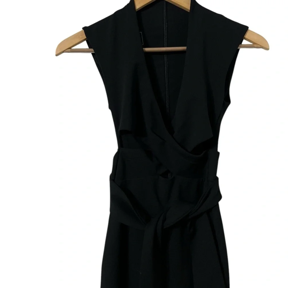 NOOKIE Miami Black Sleeveless Wrap Cut Out Dress